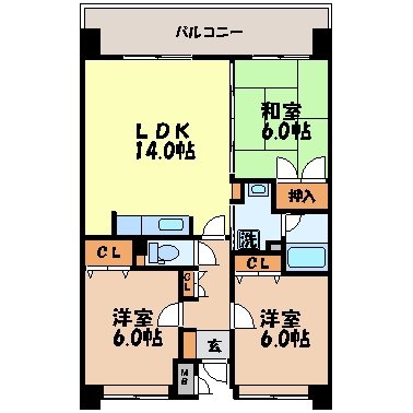 フロンティアエム（貝津町）の間取り