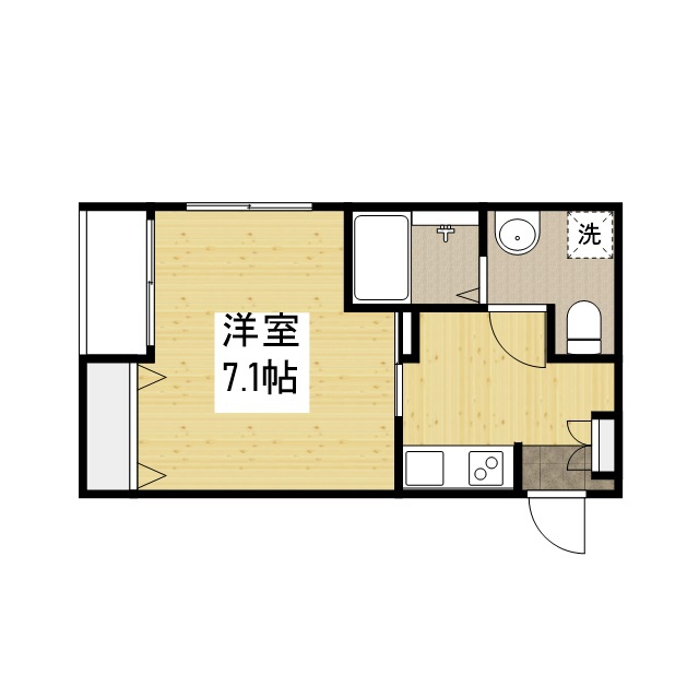 福山市霞町のアパートの間取り