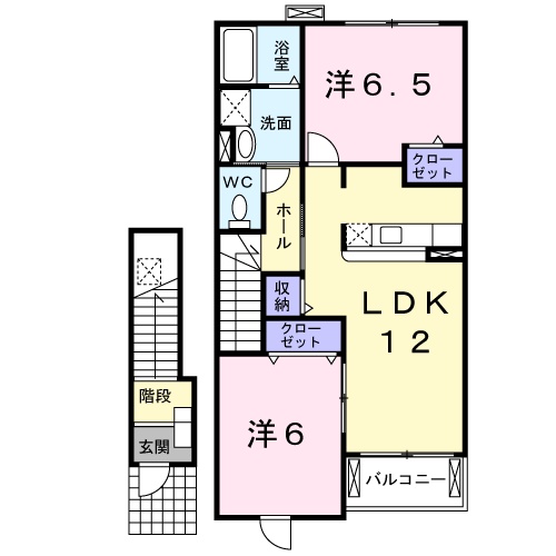 アロッジオＢの間取り