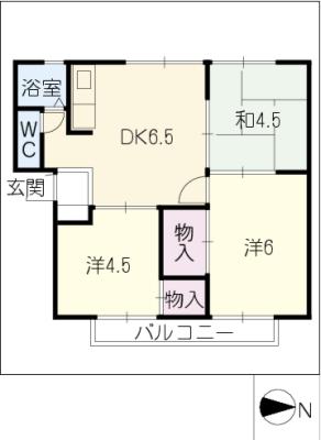 フラワーハイツＡの間取り