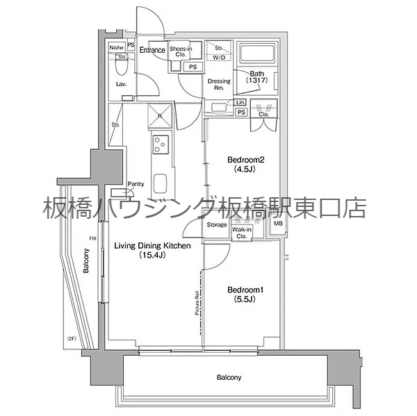 【ザ・パークハビオ滝野川の間取り】