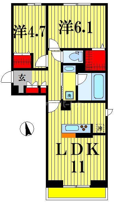 ボヌール殿内の間取り