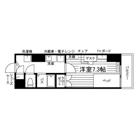 学生会館 UniS Court仙台東口２[食事付き]の間取り