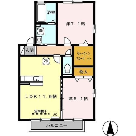 ソレイユ朝日の間取り