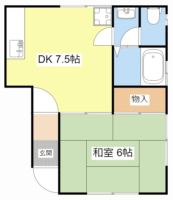 東近江市大森町のアパートの間取り