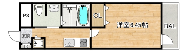 【大阪市東住吉区鷹合のマンションの間取り】