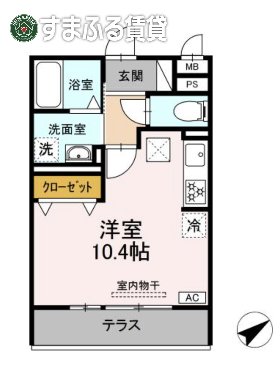 岡崎市舳越町のアパートの間取り