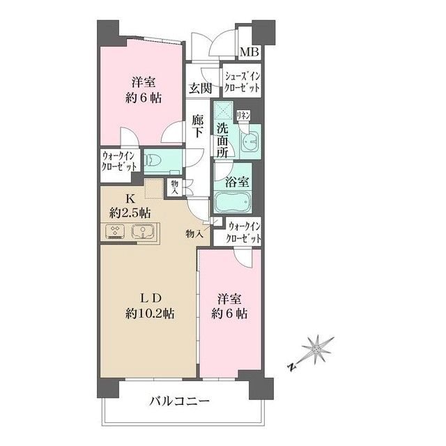 【杉並区荻窪のマンションの間取り】