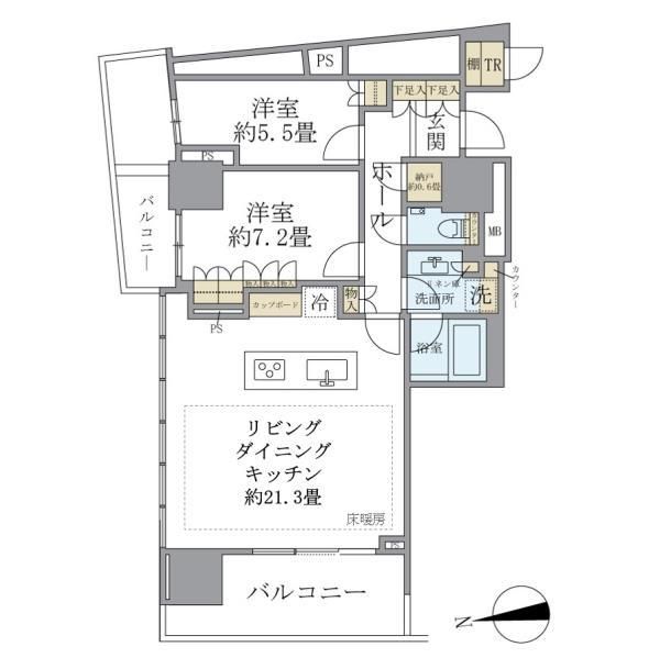 Brillia Tower池袋の間取り