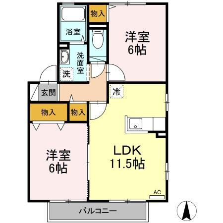 グリーンコート　ＡＢＣの間取り