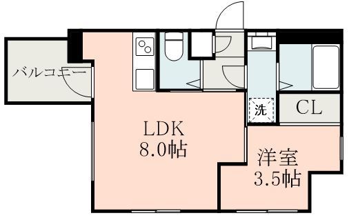 鹿児島市高麗町のマンションの間取り