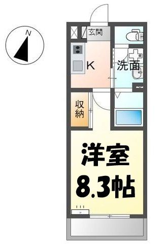 【Fｌａｔ　H３の間取り】