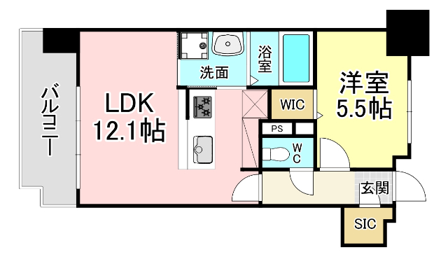 北九州市小倉南区津田新町のマンションの間取り