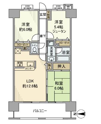 江東区東砂のマンションの間取り