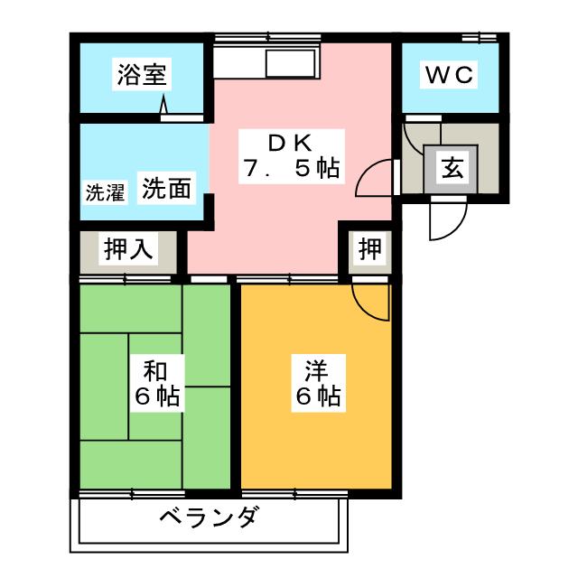 コスモハイツ和佳の間取り