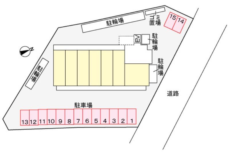 【クラール上福岡の駐車場】