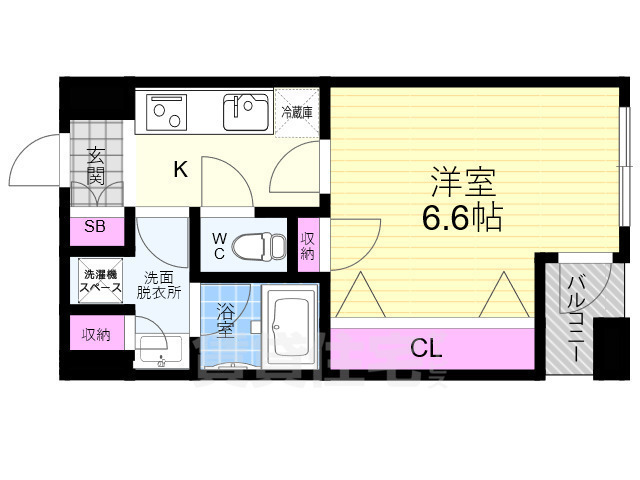 京都市下京区南不動堂町のマンションの間取り