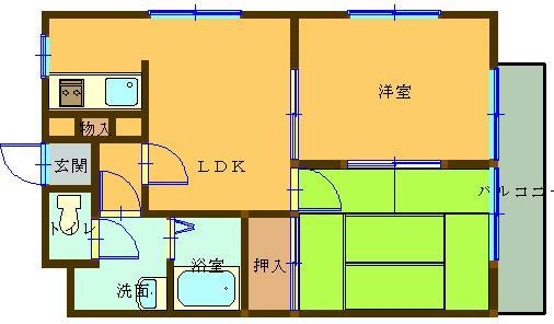 エクスバル熊谷アネックスの間取り