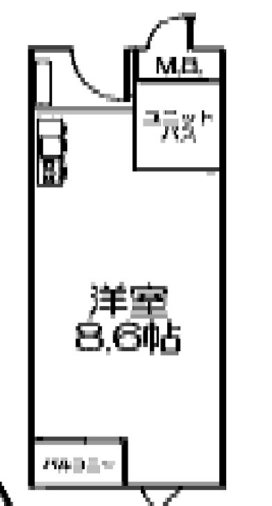 箕面市西小路のマンションの間取り