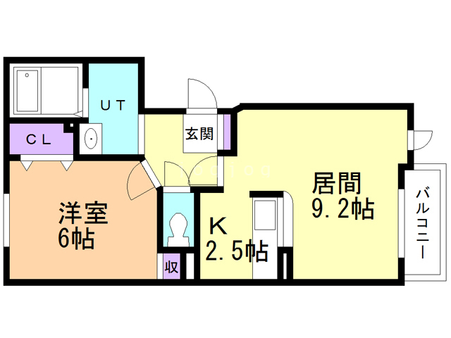 函館市港町のマンションの間取り