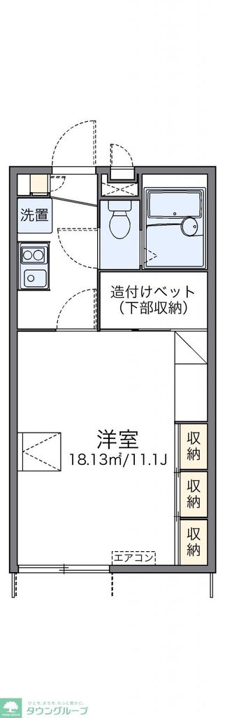 レオパレスイーストライト白井の間取り