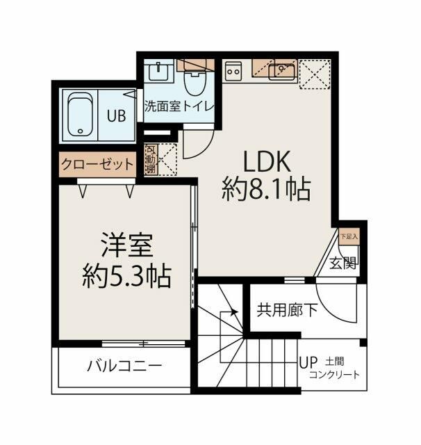 ラメール鴨居の間取り