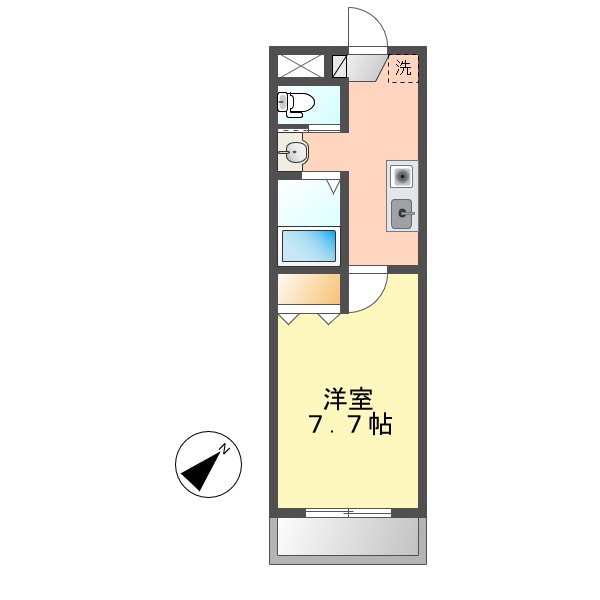 【清須市西枇杷島町城並のマンションの間取り】