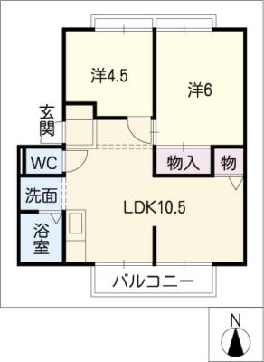 ＭＩＤＯＲＩハイツの間取り