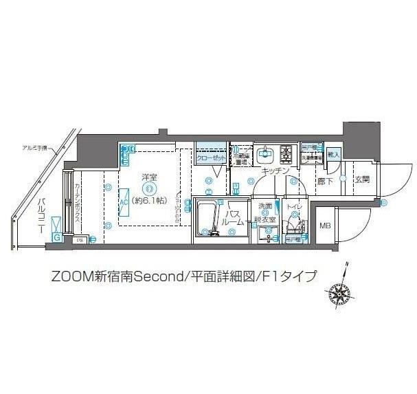 渋谷区千駄ヶ谷のマンションの間取り