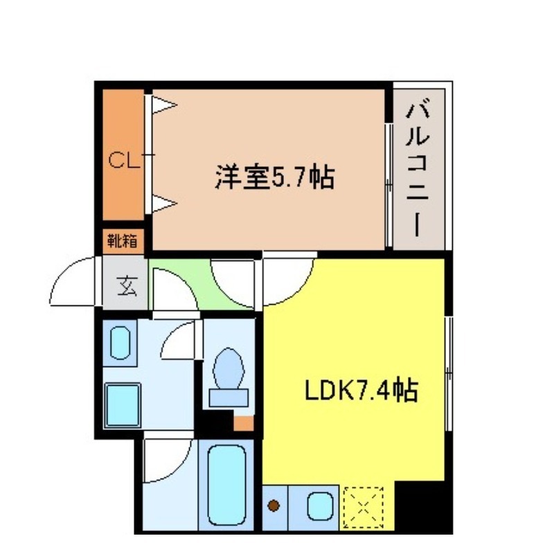 愛知県名古屋市中区栄５（マンション）の賃貸物件の間取り