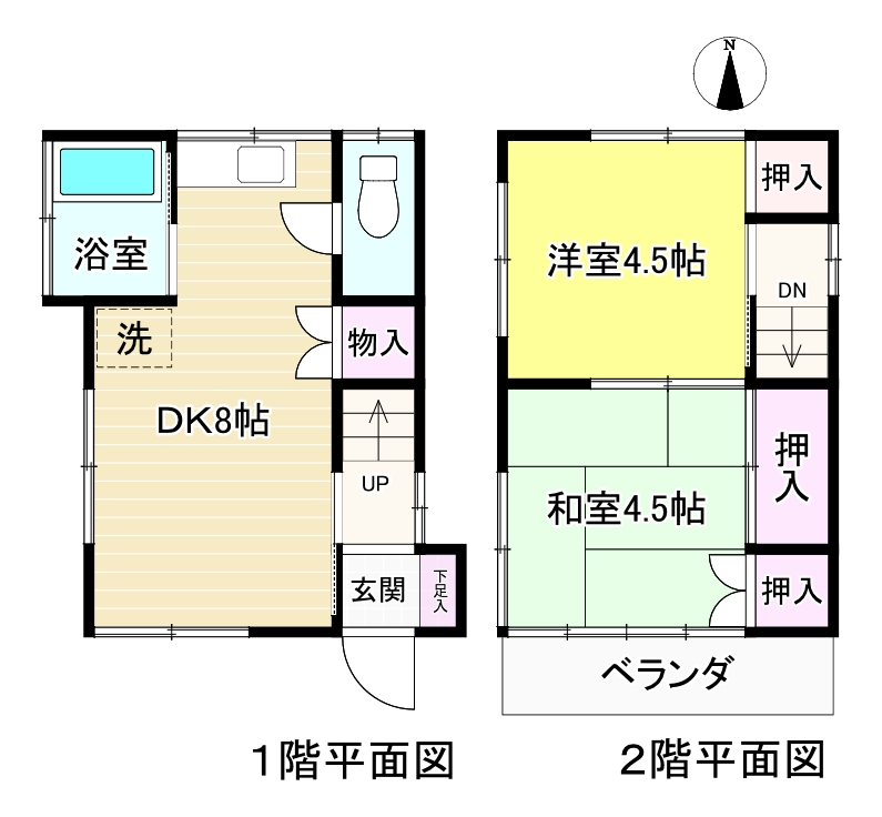 東京都足立区六木４（一戸建）の賃貸物件の間取り