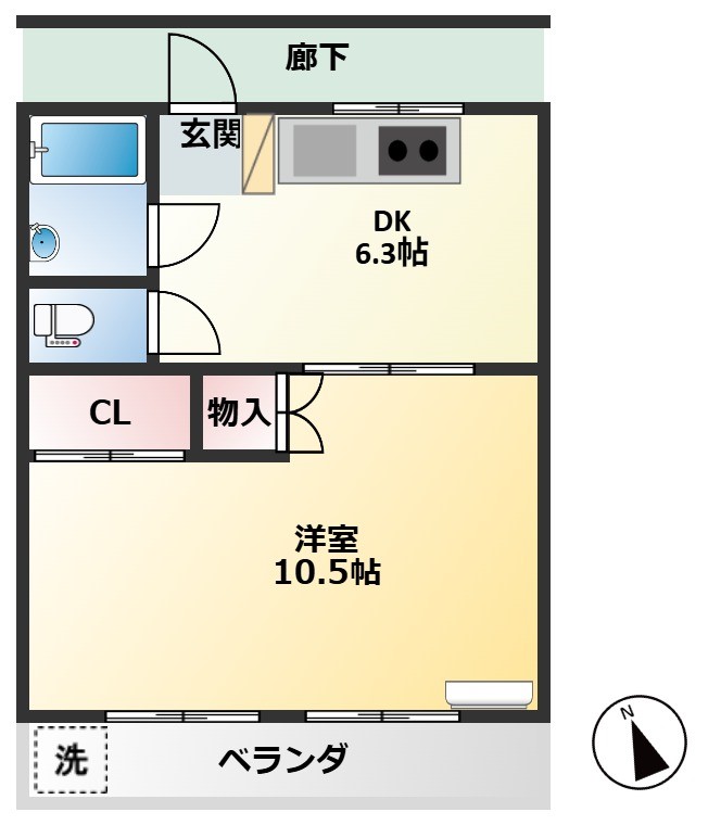 コーポ島崎の間取り
