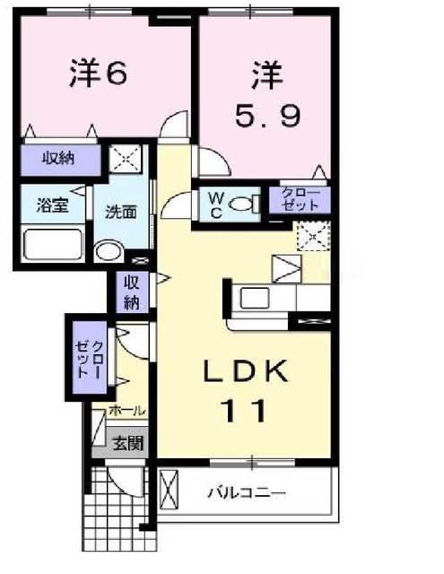グランデＨ＆Ｍ木村　IIの間取り
