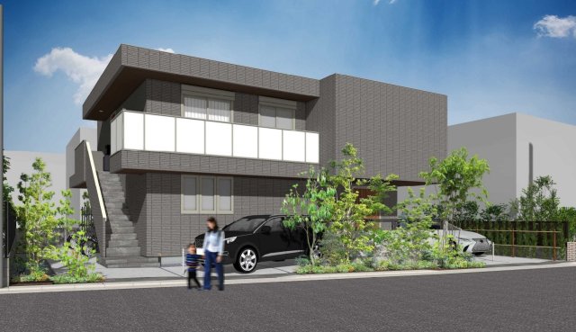 エントランス　完成予想パースです。現況優先です。