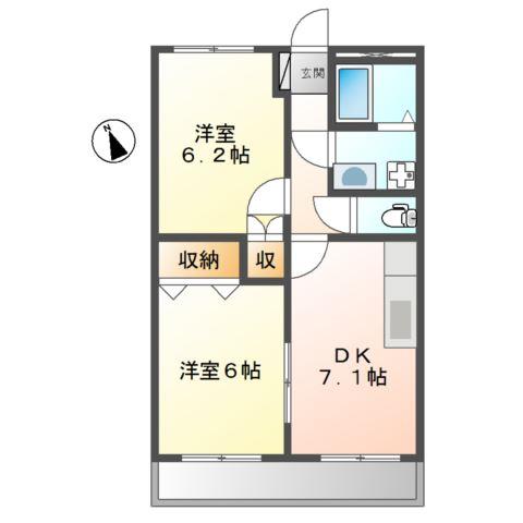 ＪＲ山陽本線 姫路駅 徒歩13分 2階建 築24年の間取り写真
