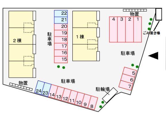 エントランス　敷地配置図