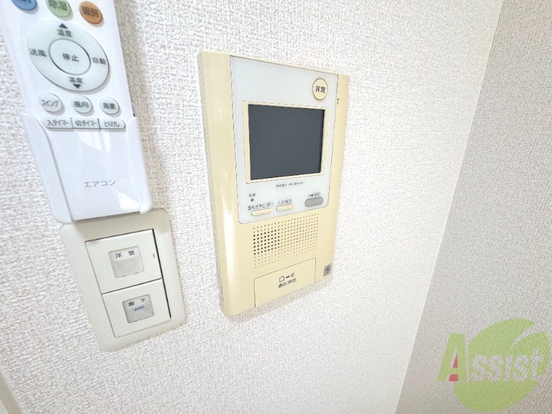 セキュリティ　オートロック、モニター付きインターフォン