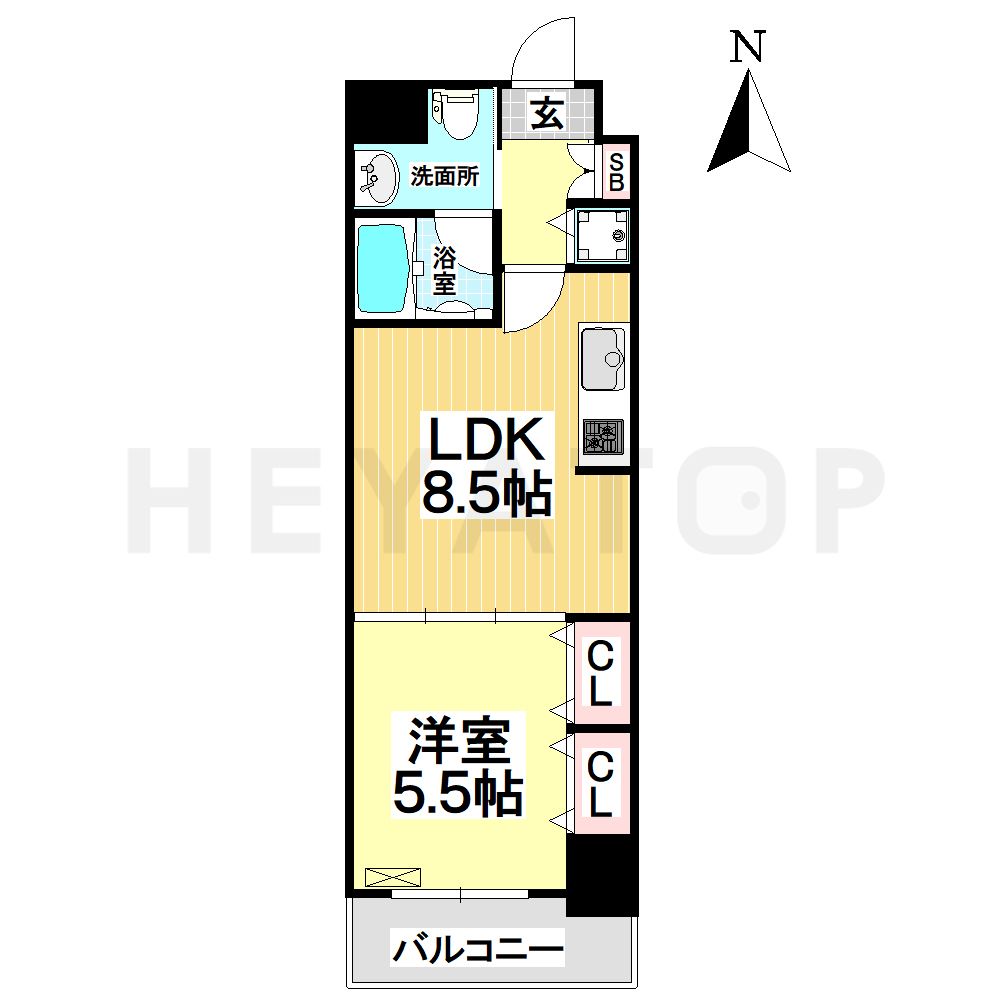 名鉄名古屋本線 堀田駅 徒歩5分 10階建 築19年の間取り写真