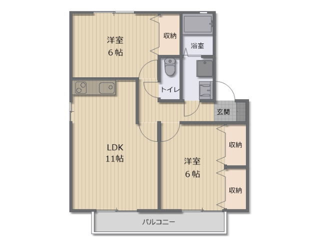 山陽新幹線 新倉敷駅 徒歩28分 2階建 築26年の間取り写真