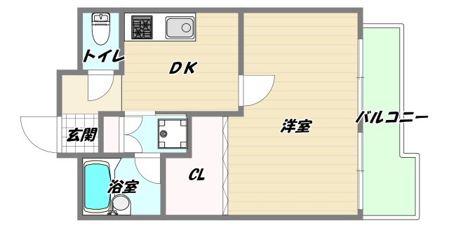 ＪＲ東海道本線 新大阪駅 徒歩3分 14階建 築43年の間取り写真