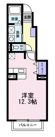 ＪＲ信越本線 北高崎駅 徒歩28分 2階建 築24年の間取り写真