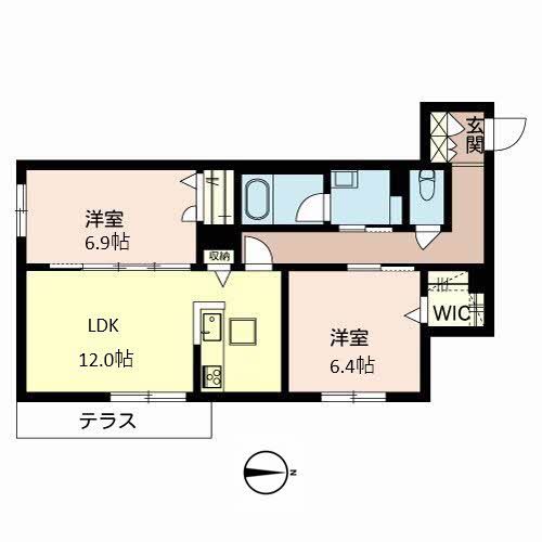 地下鉄長堀鶴見緑地線 鶴見緑地駅 徒歩10分 3階建 築8年の間取り写真
