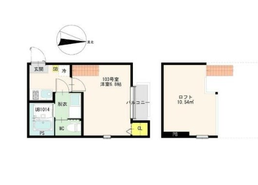 仙台市地下鉄南北線 台原駅 徒歩7分 2階建 築1年の間取り写真