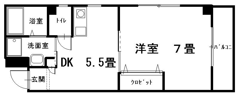 呉市広文化町のアパートの間取り