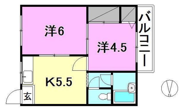 【コーポ南江戸の間取り】