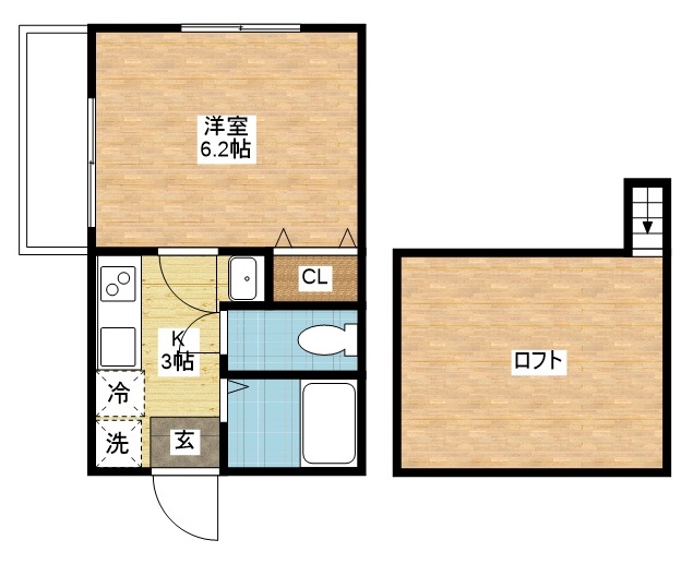 長崎市泉のアパートの間取り