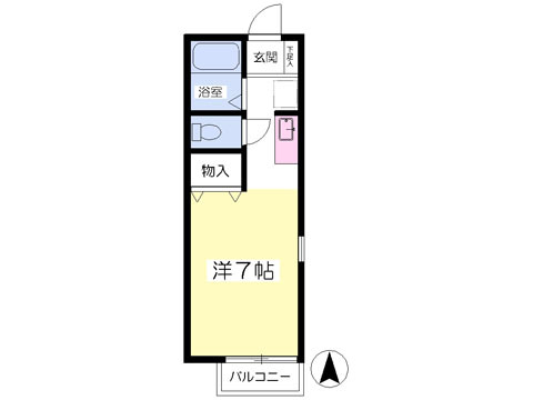 ミヤハイツＢ棟の間取り