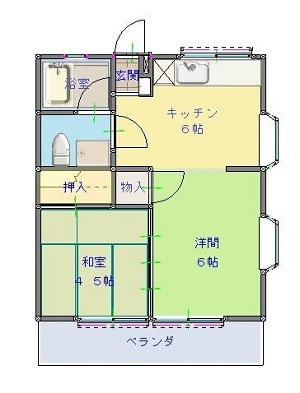 コーポ　越谷の間取り