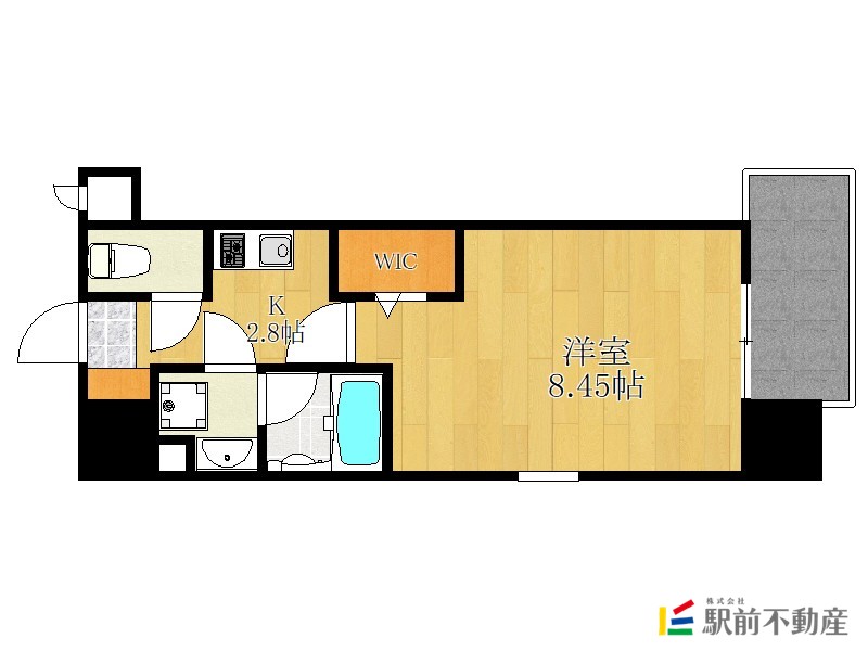 福岡市博多区神屋町のマンションの間取り