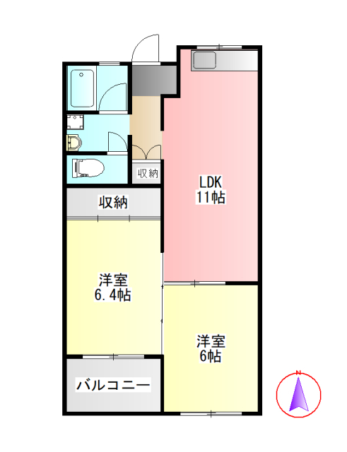 ルビナス北方の間取り